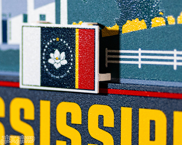 Mississippi State Badge 3D Metal Wall Art