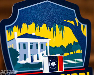 Mississippi State Badge 3D Metal Wall Art