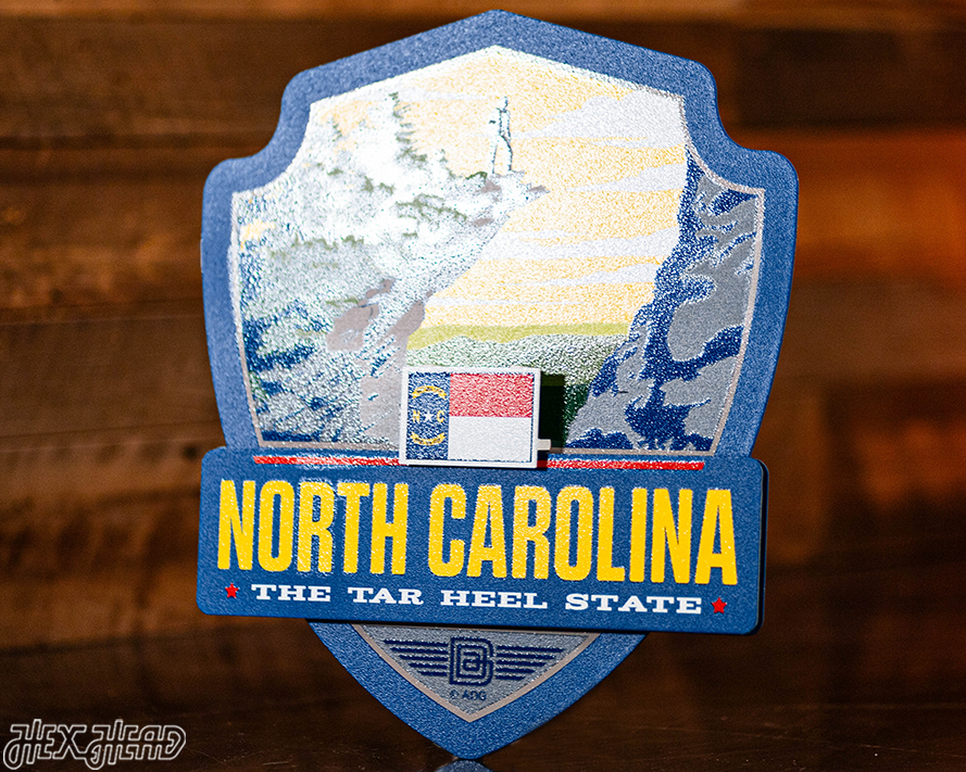 North Carolina State Badge 3D Metal Wall Art