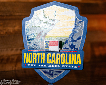 North Carolina State Badge 3D Metal Wall Art