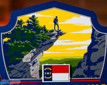 North Carolina State Badge 3D Metal Wall Art
