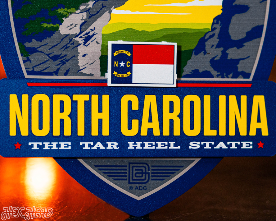 North Carolina State Badge 3D Metal Wall Art