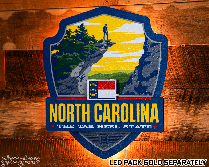 North Carolina State Badge 3D Metal Wall Art
