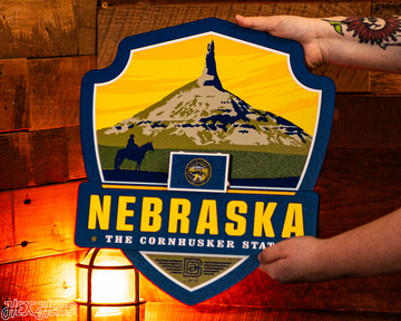 Nebraska State Badge 3D Metal Wall Art