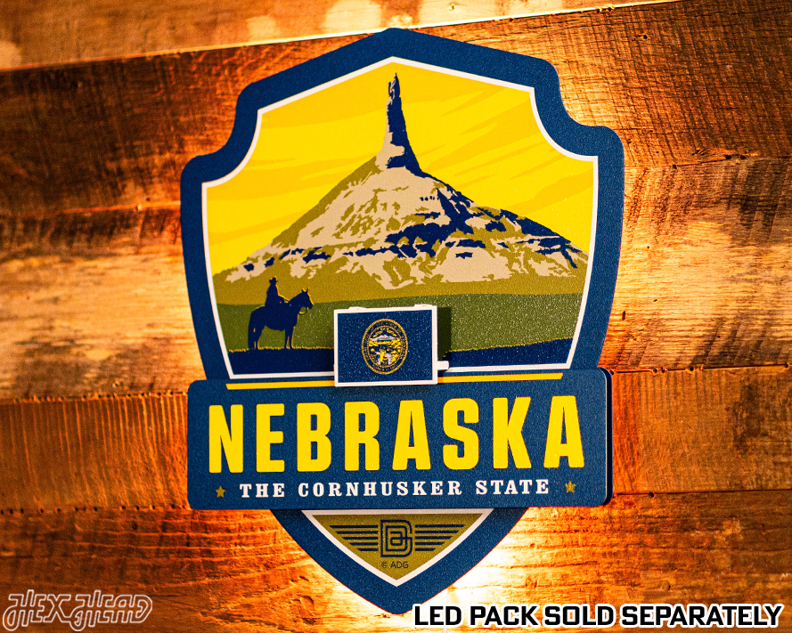 Nebraska State Badge 3D Metal Wall Art