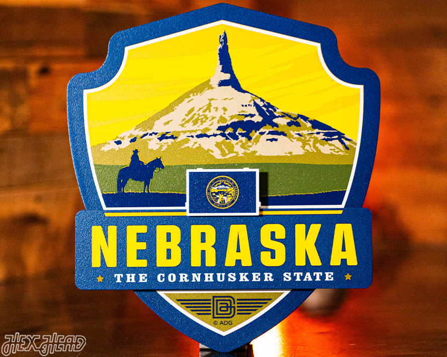 Nebraska State Badge 3D Metal Wall Art