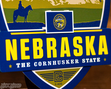Nebraska State Badge 3D Metal Wall Art