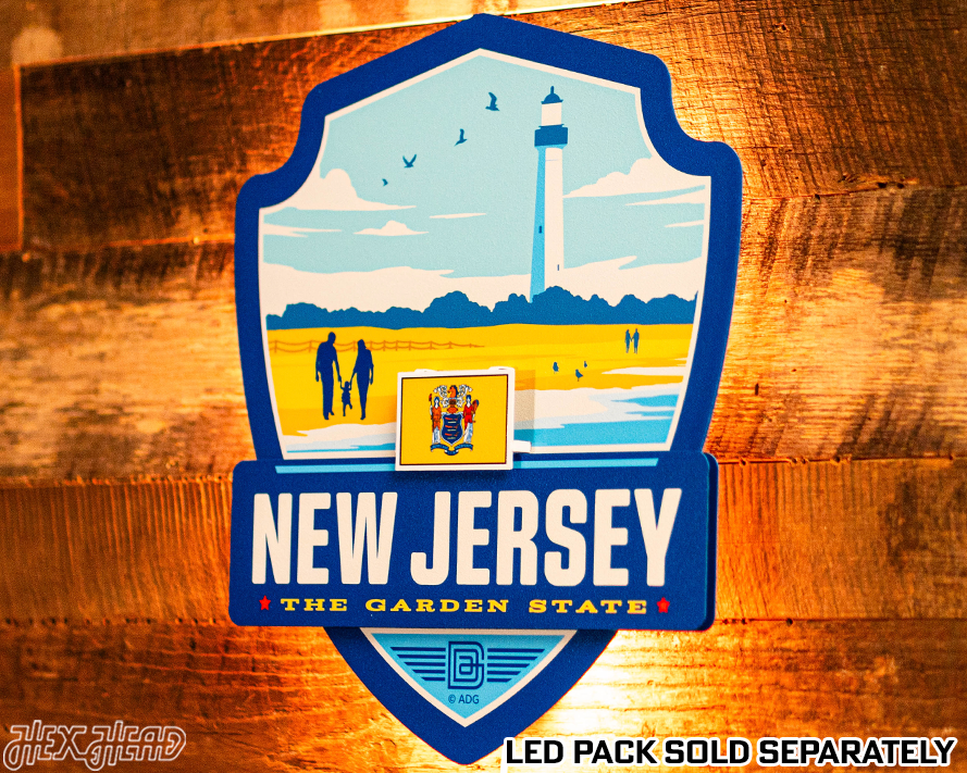 New Jersey Badge 3D Metal Wall Art