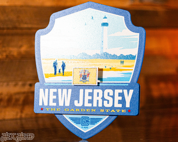 New Jersey Badge 3D Metal Wall Art