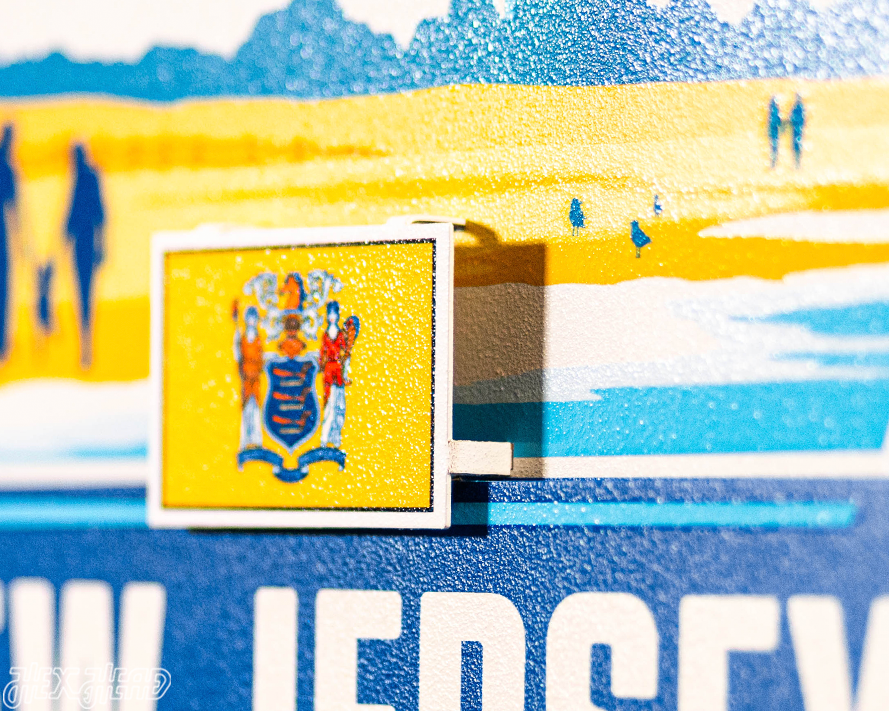 New Jersey Badge 3D Metal Wall Art