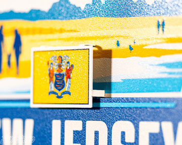 New Jersey Badge 3D Metal Wall Art