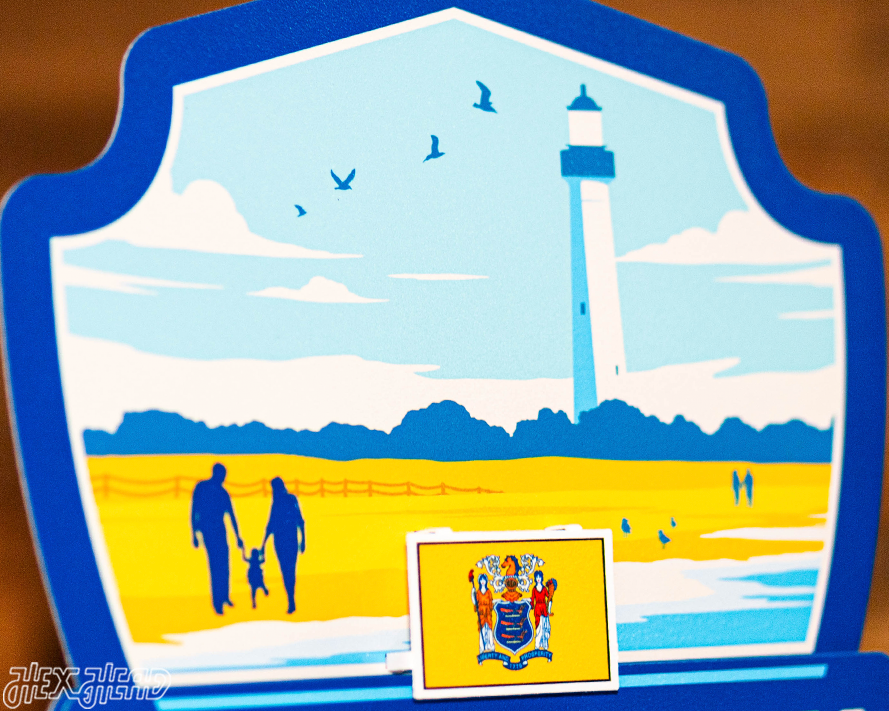 New Jersey Badge 3D Metal Wall Art