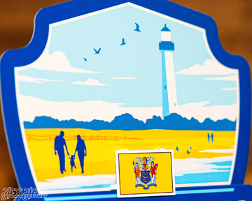 New Jersey Badge 3D Metal Wall Art