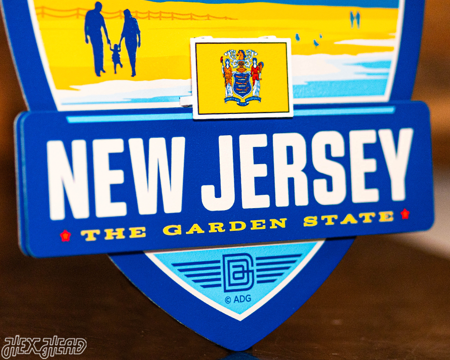New Jersey Badge 3D Metal Wall Art