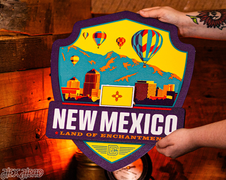 New Mexico State Badge 3D Metal Wall Art