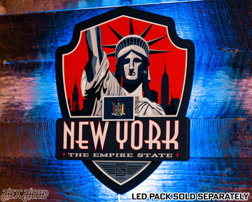 New York State Badge 3D Metal Wall Art