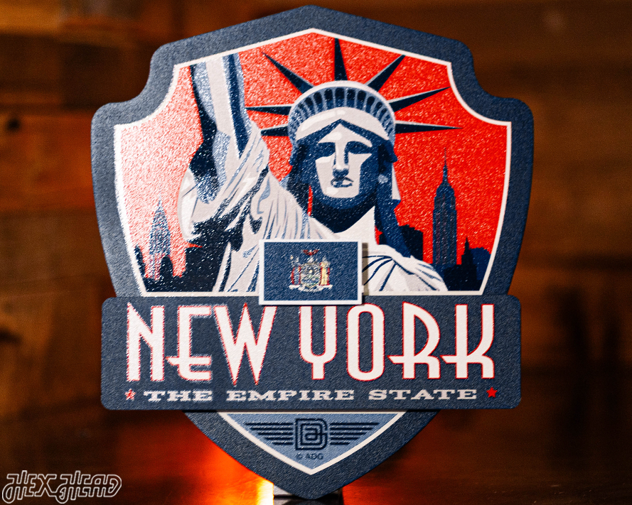 New York State Badge 3D Metal Wall Art