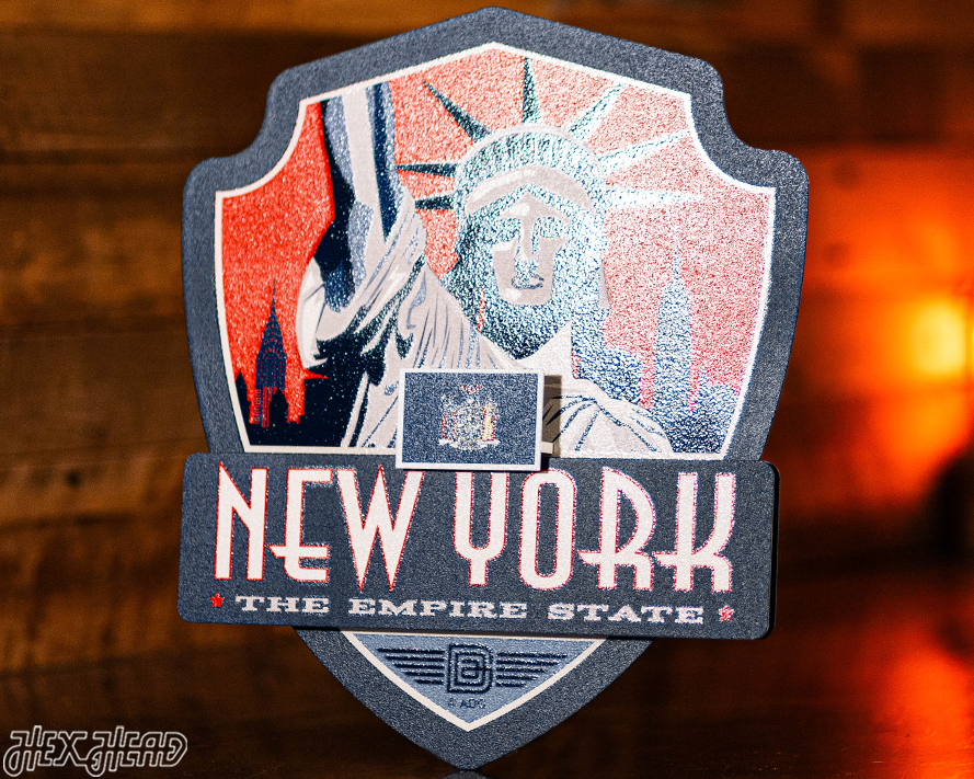 New York State Badge 3D Metal Wall Art