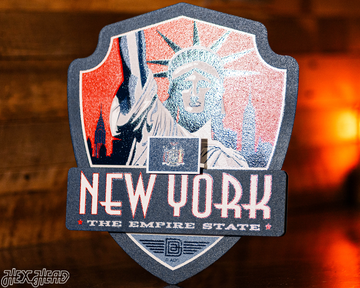 New York State Badge 3D Metal Wall Art