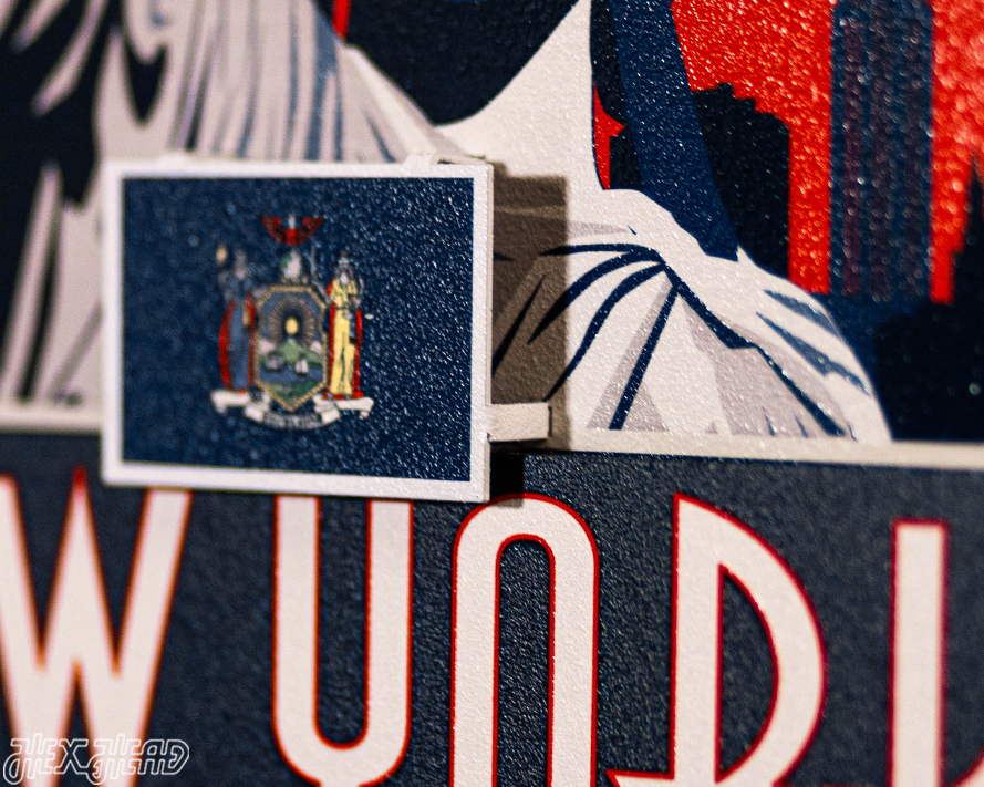 New York State Badge 3D Metal Wall Art