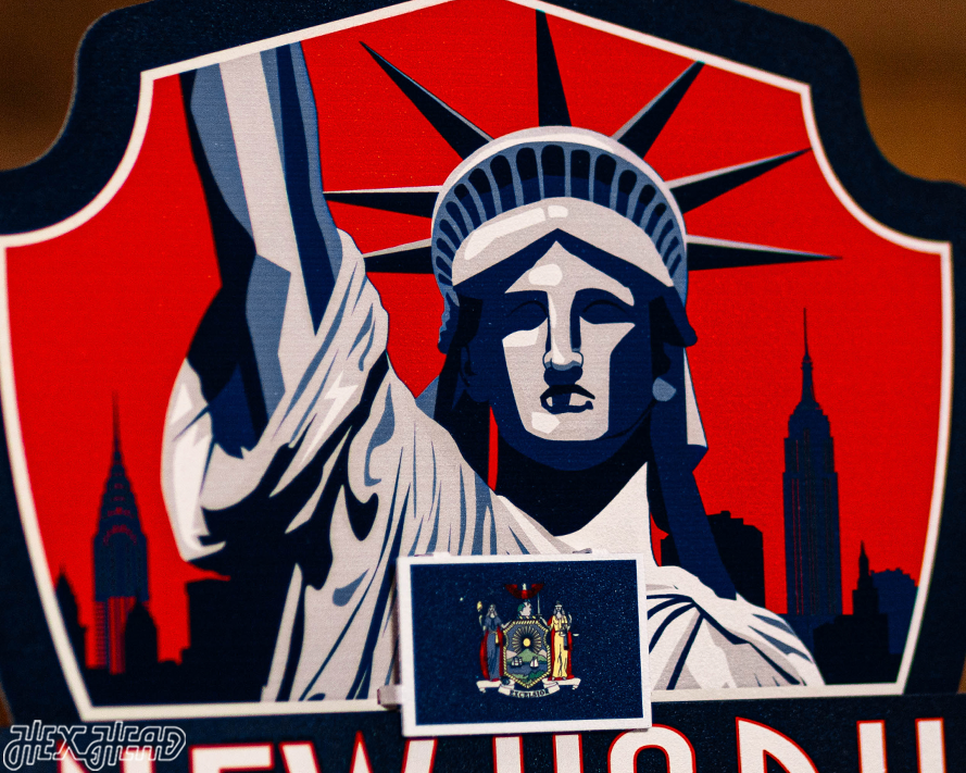 New York State Badge 3D Metal Wall Art