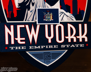 New York State Badge 3D Metal Wall Art