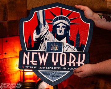 New York State Badge 3D Metal Wall Art