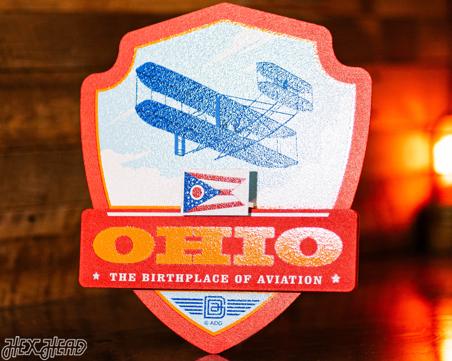 Ohio State Badge 3D Metal Wall Art