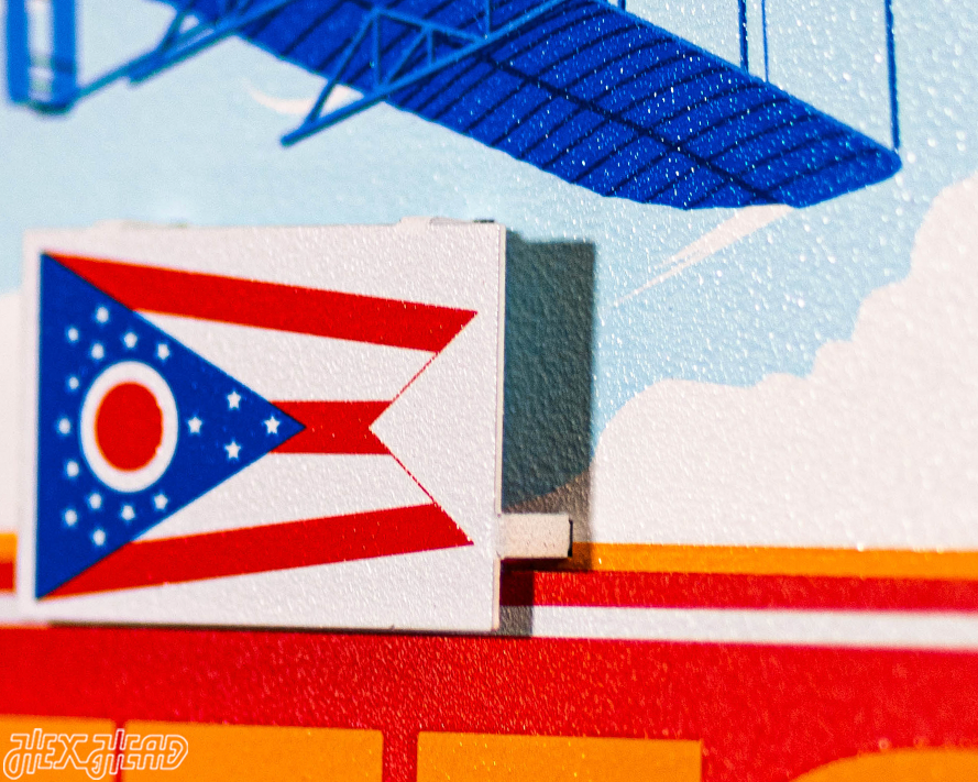 Ohio State Badge 3D Metal Wall Art