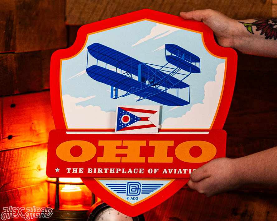 Ohio State Badge 3D Metal Wall Art