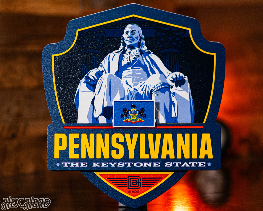 Pennsylvania State Badge 3D Metal Wall Art