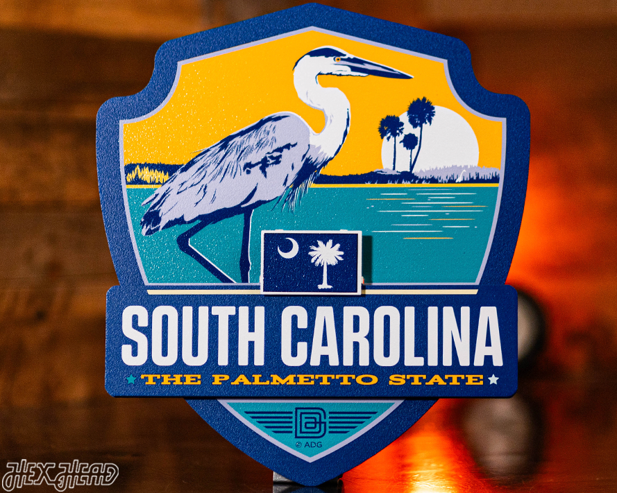 South Carolina State Badge 3D Metal Wall Art