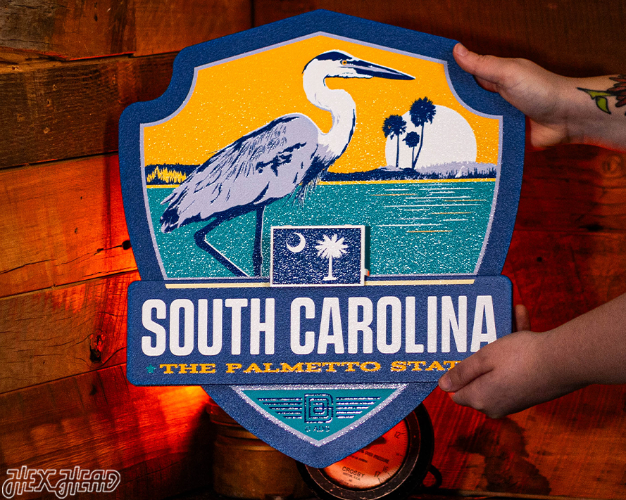 South Carolina State Badge 3D Metal Wall Art