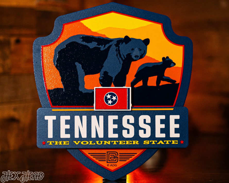 Tennessee State Badge 3D Metal Wall Art