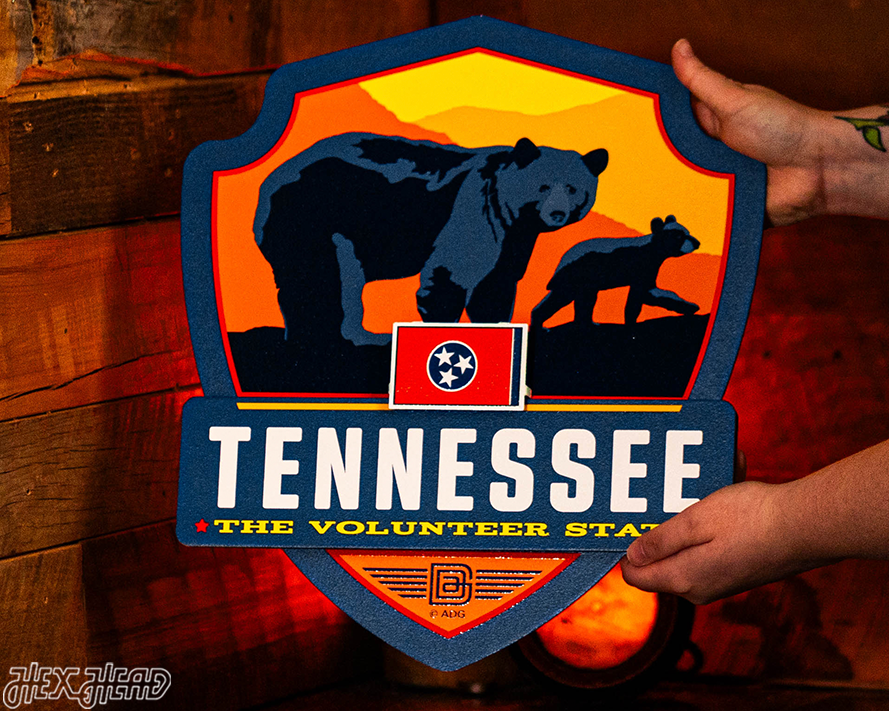 Tennessee State Badge 3D Metal Wall Art