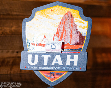 Utah State Badge 3D Metal Wall Art
