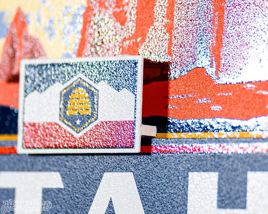 Utah State Badge 3D Metal Wall Art