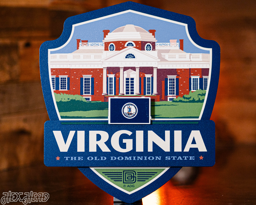 Virginia State Badge 3D Metal Wall Art