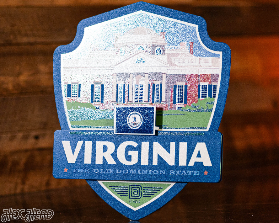 Virginia State Badge 3D Metal Wall Art