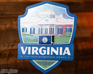 Virginia State Badge 3D Metal Wall Art