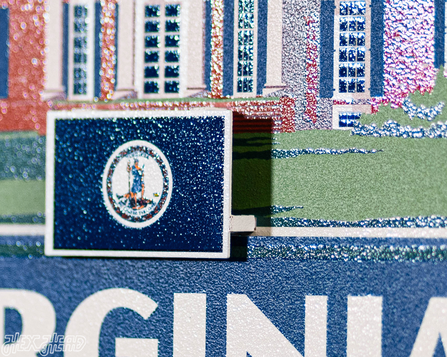Virginia State Badge 3D Metal Wall Art