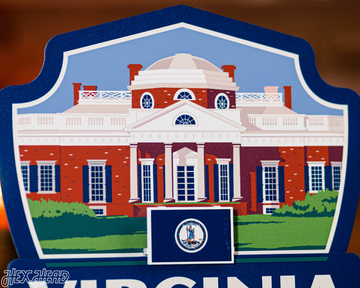 Virginia State Badge 3D Metal Wall Art