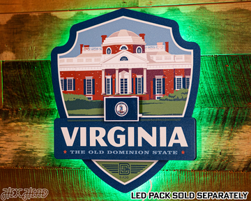 Virginia State Badge 3D Metal Wall Art