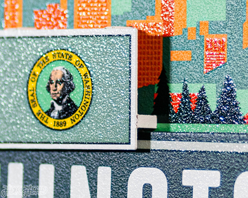 Washington State Badge 3D Metal Wall Art