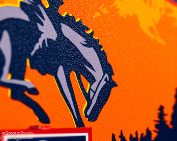 Wyoming State Badge 3D Metal Wall Art