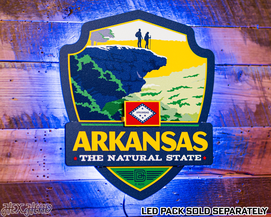 Arkansas State Badge 3D Metal Wall Art