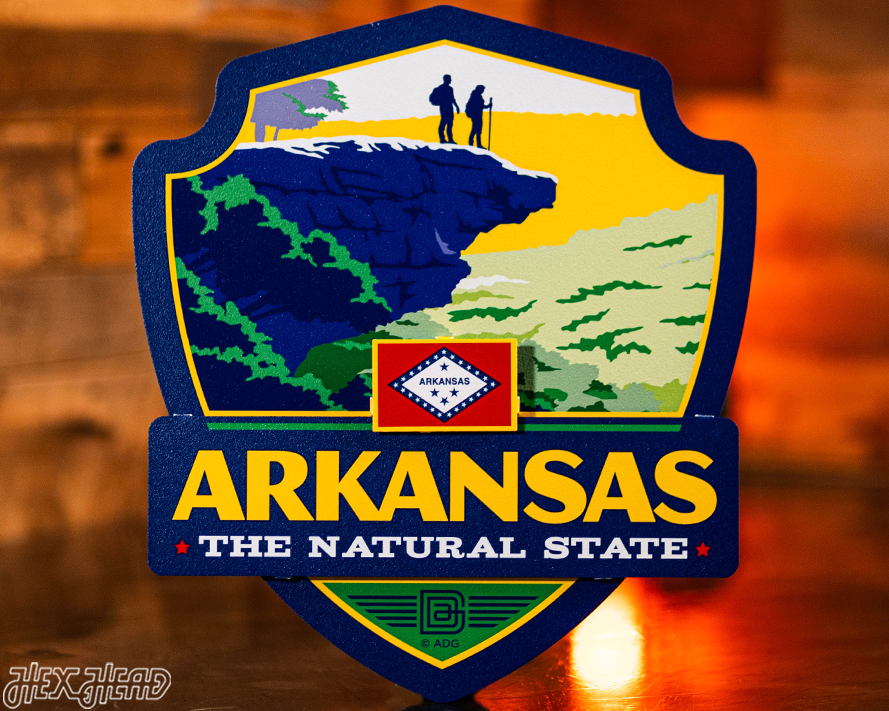 Arkansas State Badge 3D Metal Wall Art