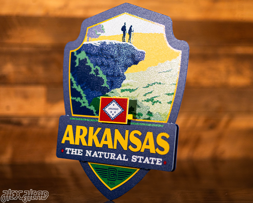 Arkansas State Badge 3D Metal Wall Art