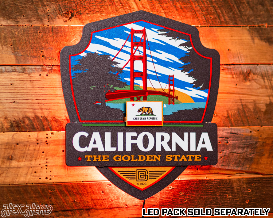 California State Badge 3D Metal Wall Art