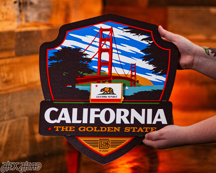 California State Badge 3D Metal Wall Art
